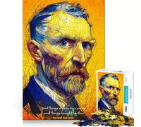 Ritratto di Vincent Van Gogh con citazione - Puzzle per ragazzi,1000 pezzi,gioco stimolante per la mente,dimensioni uniformi,pezzi precisi,divertimento in famiglia,attività serale (38x26cm)