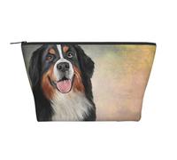 Ritratto divertente del cane della razza del bovaro bernese, Borsa da toilette Borsa per trucco Borsa per cosmetici Borsa da toilette da viaggio portatile
