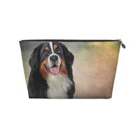Ritratto divertente del cane della razza del bovaro bernese, Borsa da toilette Borsa per trucco Borsa per cosmetici Borsa da toilette da viaggio portatile
