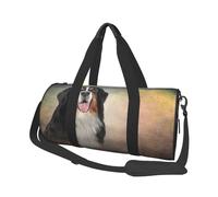 Ritratto divertente del cane della razza del bovaro bernese, Borsone da viaggio di grande capacità Borsa rotonda Borsa da viaggio sportiva Borsa da viaggio Borsa da fitness