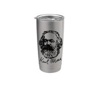 RITRATTO E FIRMA DI KARL MARX Bicchiere termico in acciaio inox doppia parete