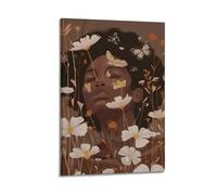 Ritratto femminile africano afro americano signora Decor bellezza africana pittura murale nero femminile astratto poster empowered donna nera stampa tela arte della parete per la decorazione della