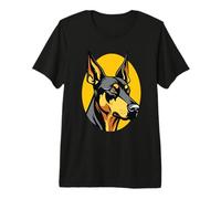 Ritratto Intenso Doberman Pinscher Maglietta Premium