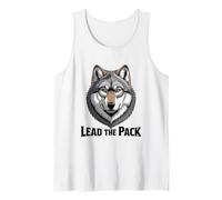 Ritratto Intenso Testa di Lupo Guida Il Branco Canotta