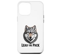 Ritratto intenso testa di lupo guida il branco Custodia per iPhone 12 Pro Max