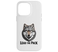 Ritratto intenso testa di lupo guida il branco Custodia per iPhone 14 Pro Max