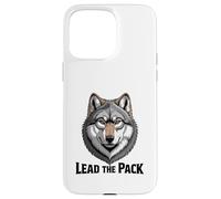 Ritratto intenso testa di lupo guida il branco Custodia per iPhone 15 Pro Max