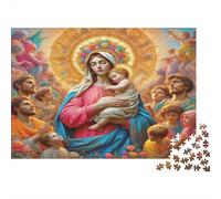 Ritratto Madre e Bambino Puzzle per Adulti Puzzle 1000 Pezzi Carta Arte Religiosa Gioco di Puzzle 1000 Pezzi Relax Decorazione Casa Regalo 52x38cm/1000pcs