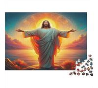 Ritratto Persona Religiosa Alba Puzzle 1000 Pezzi per Adulti Carta Gioco di Puzzle 1000 Pezzi Atmosfera Mattutina Relax Famiglia Regalo Casa 38x26cm/1000pcs