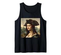 Ritratto Pirata Ispirato alla Monna Lisa con Cappello Stile tricorno Canotta