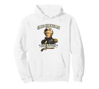 Ritratto presidenziale di Andrew Jackson Old Hickory Felpa con Cappuccio