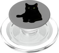 Ritratto realistico del gatto nero con il disegno degli PopSockets PopGrip per MagSafe