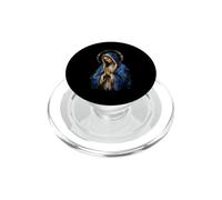 Ritratto sacro devozionale cattolico velo blu vergine maria PopSockets PopGrip per MagSafe