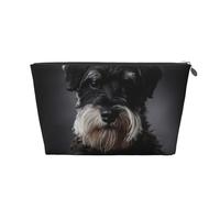 Ritratto Schnauzer grigio scuro, Borsa da toilette Borsa per trucco Borsa per cosmetici Borsa da toilette da viaggio portatile