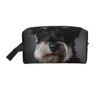 Ritratto Schnauzer grigio scuro, Borsa per il trucco Borsa per cosmetici Borsa da viaggio portatile da viaggio Borsa per trucco Organizer