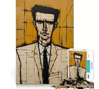 Ritratto stilizzato di un uomo in abito - Puzzle difficile per adulti da 1000 pezzi - Gioco di logica - Legami familiari - Taglio di precisione - Una piacevole sorpresa 38x52cm
