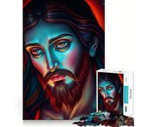 Ritratto ultraterreno di Gesù Cristo Puzzle da 1000 pezzi per adolescenti Gioco di logica Puzzle morbido e rilassante Taglio preciso Regalo prezioso (38x52cm)