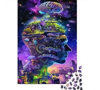 Ritratto Universo Fantastico Puzzle per Adulti Puzzle 1000 Pezzi Cervello Colorato Gioco di Puzzle 1000 Pezzi Relax Casa 70x50cm/1000pcs