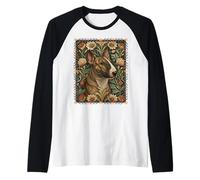 Ritratto Vintage Inglese Bull Terrier Brindle Maglia con Maniche Raglan