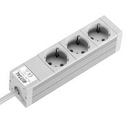 Rittal DK - Ciabatta multipla D Schuko a 3 prese, 250 V, 16 A, LHT 262, 6 x 44 x 44 mm, senza interruttore