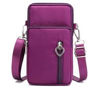 Ritte Borsetta Porta Cellulare Donna, Porta Cellulare Tracolla, Mini Borsa a Tracolla con Cinghie Regolabili Staccabili y Porta Cuffie per Shopping, Quotidiano, Vita Quotidiana (Viola)