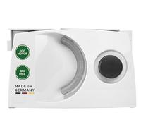 ritter 501.000 Markant 01 Affettatrice elettrica con motore ECO, Fatto in Germania, Bianco, Slitta divisibile, pieghevole