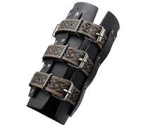 Ritter Arm Rails Medioevo - Ufficiale di protezione contro il braccio in pelle PU fatta a mano con un mix di comfort e fibbia, parte armatura, protezione dal cosplay, accessorio fantastico