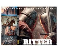Ritter - Legenden aus Stahl und Ehre (Tischkalender 2026 DIN A5 quer), CALVENDO Monatskalender: Eine Reise ins Mittelalter