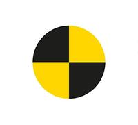 Ritter Mediendesign Crash Dummy Sticker giallo resistente ai raggi UV resistente agli autolavaggi