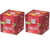 Ritter Sport Choco Cube, 22 Cioccolatini al Latte Ripieni di Caramello Salato e Croccante, Cacao 100% Certificato Sostenibile, 176 g (Confezione da 2)