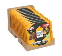 RITTER SPORT Chrunchy Peanut, Tavoletta di Cioccolato al Latte con Arachidi in Pezzi e Crisp di Proteine, 12 Pezzi x 75g