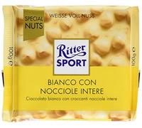 Ritter Sport Ciocco Bianco con Nocciole Intere - 3 pezzi da 100 g [300 g]