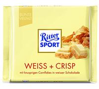 Ritter Sport, Cioccolato Bianco e croccante - 10 pezzi da 100 g [1 kg]