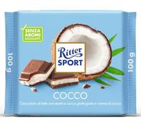 RITTER SPORT Cocco, Cioccolato al Latte Ripieno, 100g | Ripieno di Cocco