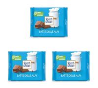 RITTER SPORT Latte delle Alpi, Tavoletta di Cioccolato Al Latte di Altissimo Livello, Sapore Di Caramello e Miele, Cacao 100% Certificato Sostenibile, 100 g (Confezione da 3)