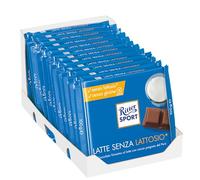 RITTER SPORT Latte Senza Lattosio, Tavoletta di Cioccolato al Latte Senza Lattosio, Cacao 100% Certificato Sostenibile, Senza Glutine, 12 Pezzi da 100 g