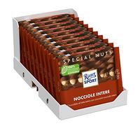 Ritter Sport Nocciole Intere, Tavoletta di Cioccolato Al Latte Extra Con Nocciole Intere 25%, Cacao 100% Certificato Sostenibile, 20 Pezzi da 100 g