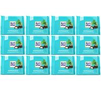 RITTER SPORT Menta, Tavoletta di Cioccolato Fondente Con Ripieno di Crema Alla Menta Piperita 40%, Cacao 100% Certificato Sostenibile, 100 g
