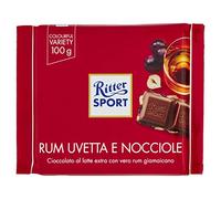 RITTER Sport Rum grappolo d' uva - noce, 6 Pack (6 x 100 G)