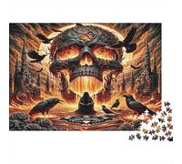 Rituale del teschio scuro Puzzle DIY Da 1000 Pezzi, Per Adulti & Adolescenti, Cartone Premium, Decorazione Murale, Puzzle Indoor Di Vacanza, Gioco Educativo 38x26cm/1000pcs