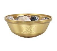 rituale | pentagram in | guscio di gioielli decorazioni | sacrificale | della luna tripla in | guscio di conservazione dei cristalli in metallo