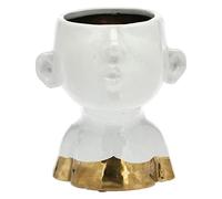 rituali domestici - Cachepot di Colore Oro in Formato M - Arredo Casa, Cachepot - Linea Eiofischio - Idea Regalo - Stoneware - 15,5x15xh17 cm