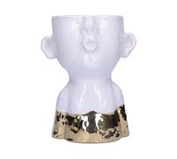 RITUALI DOMESTICI - eIoFischio Bianco Oro Cachepot 21cm H217100003