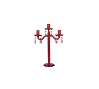 Rituali Domestici Luminando, candelabro 3 bracci gocce rosso in vetro 23xØ9x35 cm Luminando, candelabro 3 bracci gocce rosso in vetro 23xØ9x35 cm