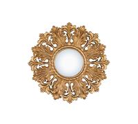 Rituali Domestici Reame, specchio tondo acanto in vetro e resina - Ø20x2 cm Reame, specchio tondo acanto in vetro e resina - Ø20x2 cm