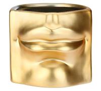 Rituali Domestici - Vaso oro a forma di bocca piccolo in ceramica Augusto