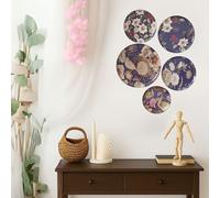 RITUALISTIC Piatti da parete con fiori orientali per la decorazione della casa, articoli decorativi da parete per soggiorno, decorazione da parete in metallo, articoli da regalo per donne e uomini