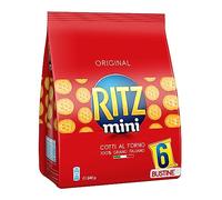Ritz Crackers Mini Original, 100% Grano Italiano, Cotti al Forno, 240g (multipack 6 bustine da 40g)
