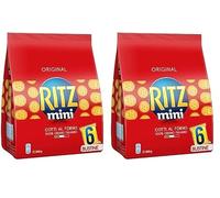 Ritz Crackers Mini Original, 100% Grano Italiano, Cotti al Forno, 240g (multipack 6 bustine da 40g) (Confezione da 2)