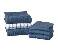 Ritz Set di 6 asciugamani da cucina e strofinaccio in spugna, colore: blu federale